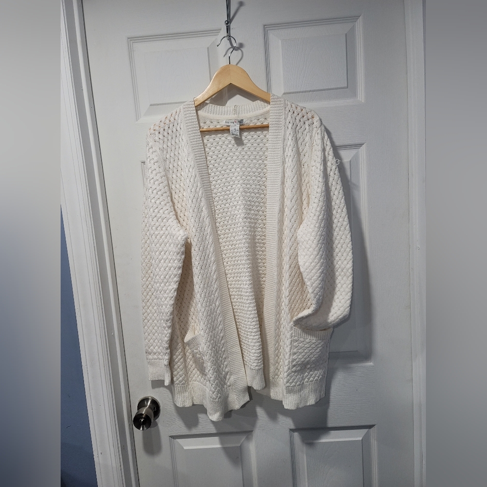 Cozy Hasting & Smith Sweater Women's Cardigan, Open Front, 2 pockets, Knit,